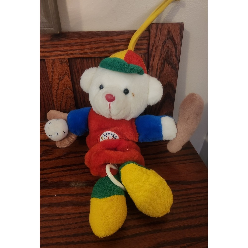 Vintage Prestige Toy Musical Bear Pull‎ Toy Baseball Little Slugger first peek